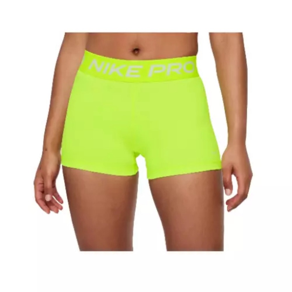NEW! Nike [M] Women's Pro 3'' DRI-FIT Training Shorts, Volt CZ9857-702